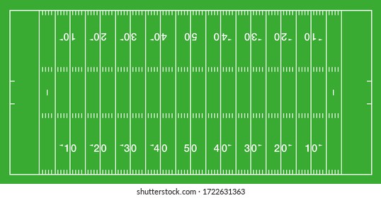 American Football Field Vector Illustration