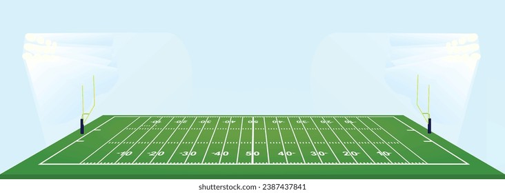 American football field. vector illustration 