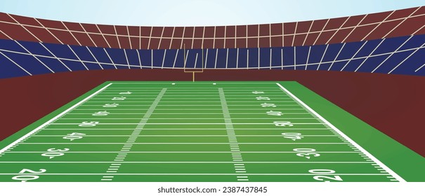 American football field. vector illustration 