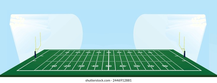 American football field. vector illustration 