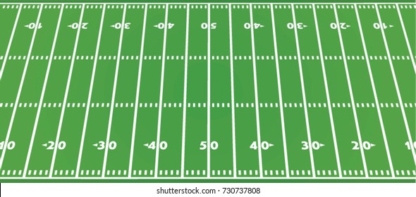 American Football Field. Vector Illustration