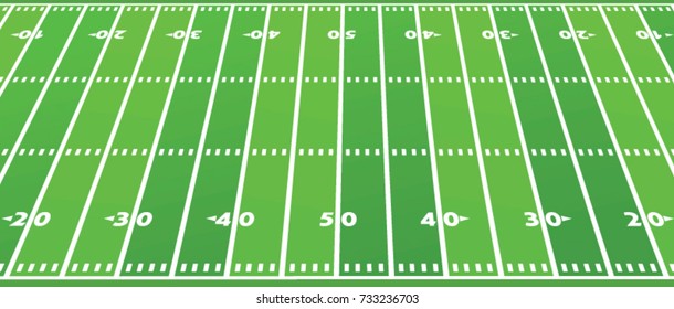 American football field. vector illustration