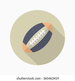 American football flat  icon with long shadow,eps10