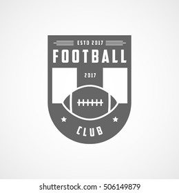 American Football Flat Icon On White Background