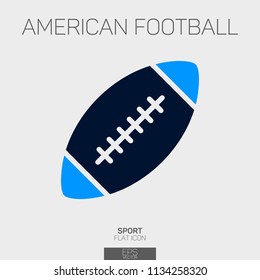 American Football flat icon two colors