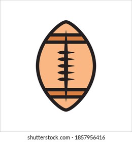 American Football Flat Icon Vector Logo Template Illustration