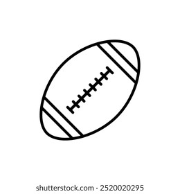 Diseño de icono de Vector plano de fútbol americano. Símbolo de pelota de rugby y diseño de arte de Clip