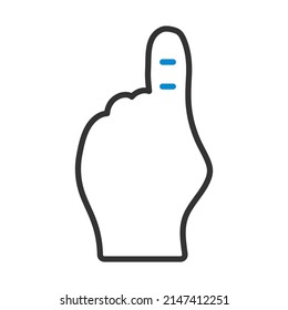 American Football Foam Finger Icon. Editable Bold Outline With Color Fill Design. Vector Illustration.