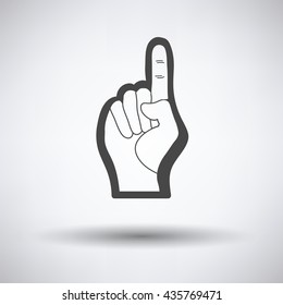 American football foam finger icon. Vector illustration.