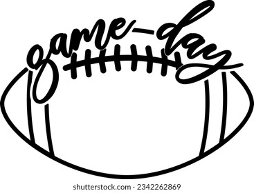 Digital-EPSs-Grafikdatei des American Football Game Day