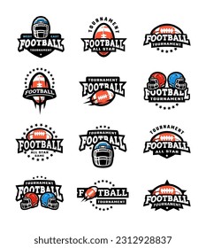 American football game logo set.