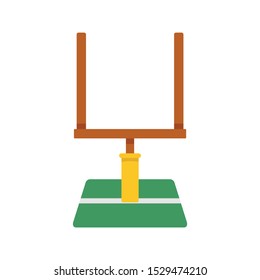American football gate icon. Flat illustration of american football gate vector icon for web design