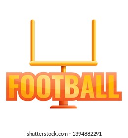 American football gate logo. Cartoon of american football gate vector logo for web design isolated on white background