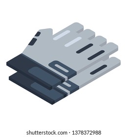 American football gloves icon. Isometric of american football gloves vector icon for web design isolated on white background