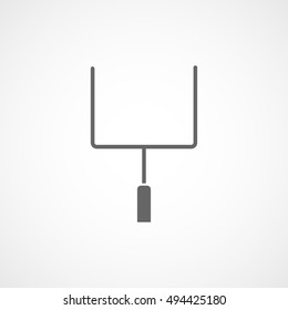 American Football Goal Flat Icon On White Background