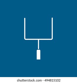 American Football Goal Flat Icon On Blue Background