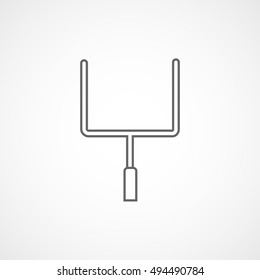 American Football Goal Line Icon On White Background