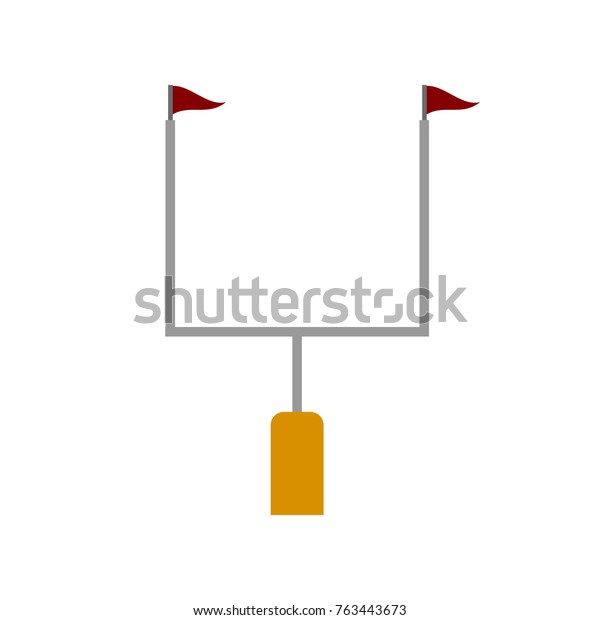 American Football Goal Post Stock Vector (Royalty Free) 763443673