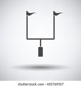 American Football Goal Post Icon. Vector Illustration.