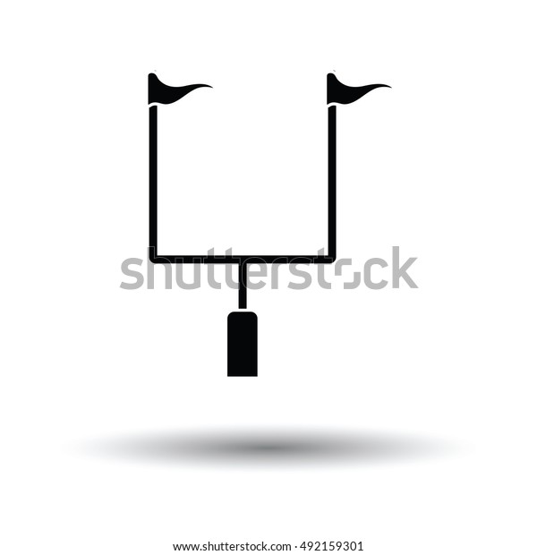 American Football Goal Post Icon White Stock Vector Royalty Free