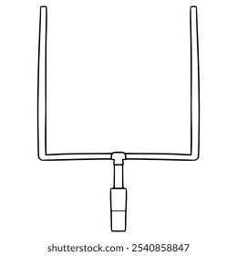 Futebol americano gol pós-ilustração mão desenhado esboço vetor