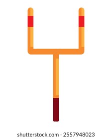 american football goal post isolated