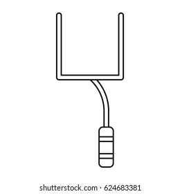 american football goal post outline