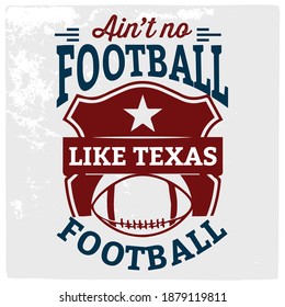 American football graphic, print design for t shirt. College vector label and print design for t shirt or apparel. Retro artwork and typography.
