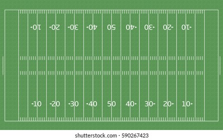 American Football green field with white line markup