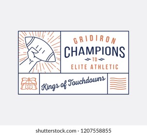 American football gridiron champions badge is a vector illustration about sport