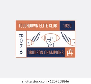 American football gridiron champions is a vector illustration about sport