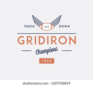 American football gridiron touchdown is a vector illustration about sport