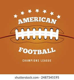 American Football With Grunge Backgrounds. ( T-shirt, Poster, Banner, backdrops design )