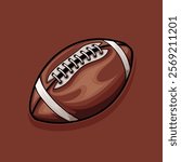 American Football hand drawign illustration