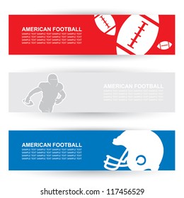 American football headers - vector illustrations