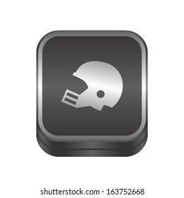 american football helmet black theme icon button