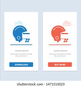 American, Football, Helmet  Blue and Red Download and Buy Now web Widget Card Template