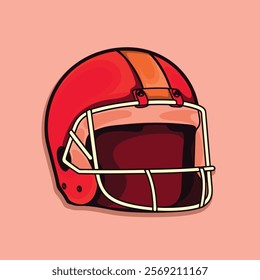 
American Football Helmet Dark Pink color front view design