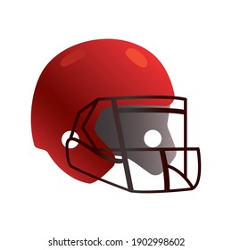 American Football Helmet Equipment Icon Vector Illustration Design