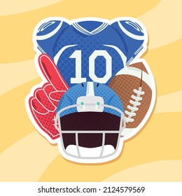 american football helmet and equipment icons