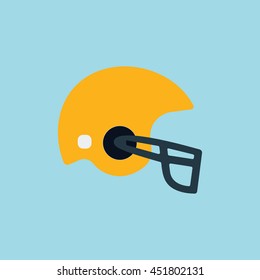 american football helmet flat  icon