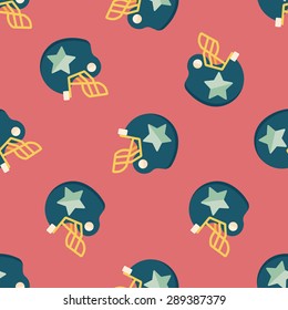 American Football Helmet Flat Icon,eps10 Seamless Pattern Background