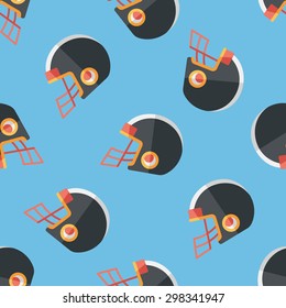 american football helmet flat icon,eps10 seamless pattern background