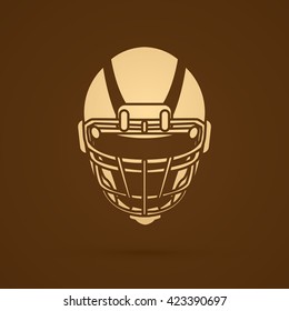 American Football Helmet Graphic Vector.