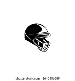 American football helmet icon. Flat vector rugby helmet icon, Emblem design on white background