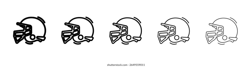 american football helmet icon flat simple outline logo