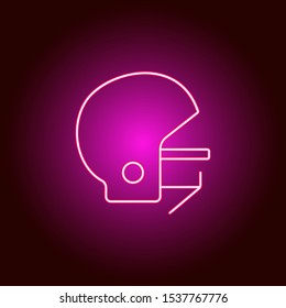 American, football, helmet, icon. Modern American USA vector icon - neon vector. Can be used for web, mobile
