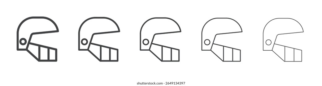 american football helmet icon outline ilustration vector symbol