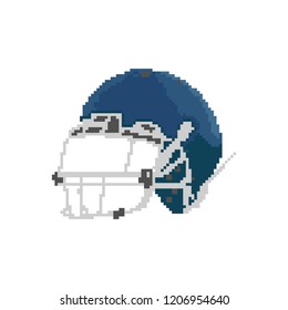 American football Helmet icon. Pixel art