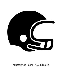 American football helmet icon in solid style,